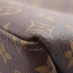 Pre Owned Louis Vuitton Brown Coated Canvas Leather Monogram Grand Palais Mm Handbag