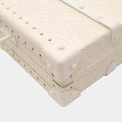 Louis Vuitton White Leather Wallet Trunk Monogram Second Bag Clutch