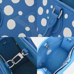 Louis Vuitton Blue/White Leather Monogram Empreinte On The Go PM Handbag