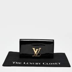 Pre Owned Louis Vuitton Black Patent Leather Louise Clutch