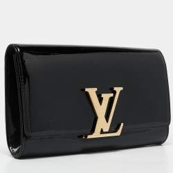 Pre Owned Louis Vuitton Black Patent Leather Louise Clutch