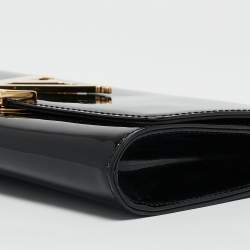 Pre Owned Louis Vuitton Black Patent Leather Louise Clutch