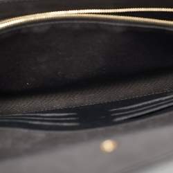 Pre Owned Louis Vuitton Black Patent Leather Louise Clutch