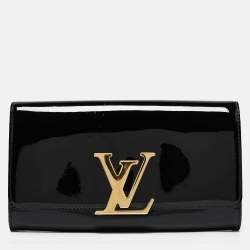 Pre Owned Louis Vuitton Black Patent Leather Louise Clutch