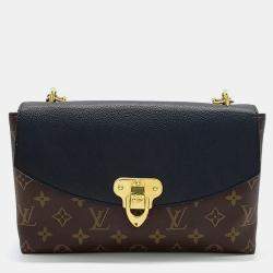 Pre Owned Louis Vuitton Black Brown Canvas and Leather Saint Placide bag