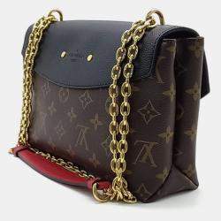 Pre Owned Louis Vuitton Black Brown Canvas and Leather Saint Placide bag