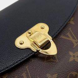 Pre Owned Louis Vuitton Black Brown Canvas and Leather Saint Placide bag