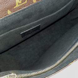 Pre Owned Louis Vuitton Black Brown Canvas and Leather Saint Placide bag