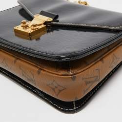 Pre Owned Louis Vuitton Black Shiny Epi Reverse Monogram Pochette Metis Mini Bag