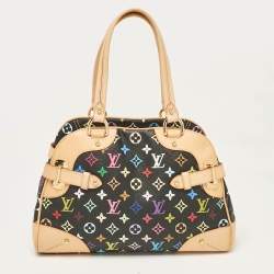 Pre Owned Louis Vuitton Black Monogram Multicolore Canvas Claudia Bag