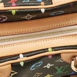 Pre Owned Louis Vuitton Black Monogram Multicolore Canvas Claudia Bag