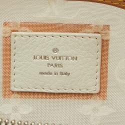 Pre Owned Louis Vuitton White Monogram Transparence Mesh Lockit East/West Bag