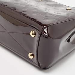 مملوكة مسبقًا حقيبة لوي فيتون مونتايغن بي بي جلد لامع مونوغرامي بني مصفر 