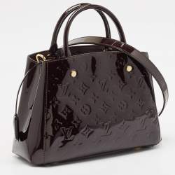 مملوكة مسبقًا حقيبة لوي فيتون مونتايغن بي بي جلد لامع مونوغرامي بني مصفر 