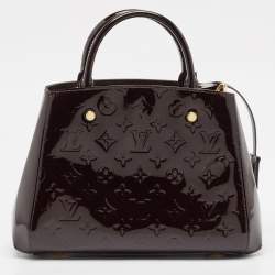 مملوكة مسبقًا حقيبة لوي فيتون مونتايغن بي بي جلد لامع مونوغرامي بني مصفر 