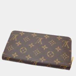 Louis Vuitton Brown Canvas Monogram Zippy Wallet