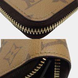 Louis Vuitton Brown Canvas Monogram Reverse Zippy Wallet