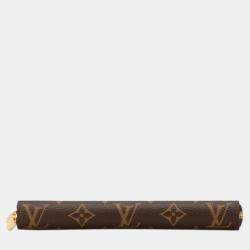 Louis Vuitton Brown Canvas Monogram Zippy Wallet