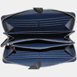 Louis Vuitton Blue Epi Leather Zippy Wallet