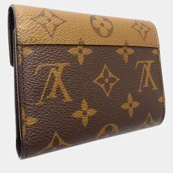 Louis Vuitton Brown Canvas Monogram Tri-Fold Wallet