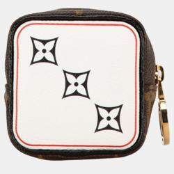 Louis Vuitton Brown Pvc Leather Canvas Monogram Portemonnaie Cube Pouch
