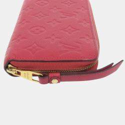 Louis Vuitton Red Canvas Monogram Empreinte Zippy Long Wallet