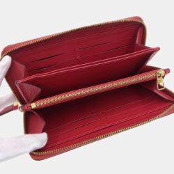 Louis Vuitton Red Canvas Monogram Empreinte Zippy Long Wallet