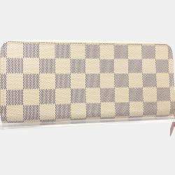 Louis Vuitton Blue Canvas Damier Azur Clemence Wallet