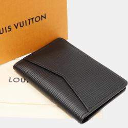 Louis Vuitton Black Leather Epi Bifold Card Case