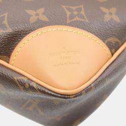 Louis Vuitton Brown Coated Canvas Leather Monogram Odeon Nm Mm Shoulder Bag