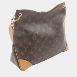 Louis Vuitton Brown Coated Canvas Leather Monogram Odeon Nm Mm Shoulder Bag