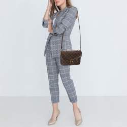 Pre Owned Louis Vuitton Monogram Canvas Pochette Metis Bag