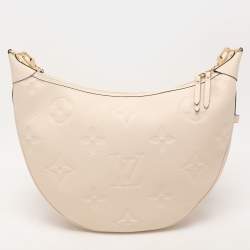Pre Owned Louis Vuitton Creme Empreinte Leather Loop Hobo