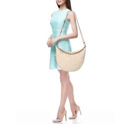 Pre Owned Louis Vuitton Creme Empreinte Leather Loop Hobo