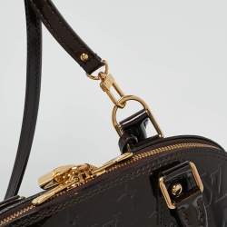Pre Owned Louis Vuitton Amarante Monogram Vernis Alma BB Bag