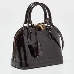 Pre Owned Louis Vuitton Amarante Monogram Vernis Alma BB Bag