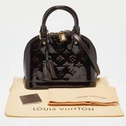 Pre Owned Louis Vuitton Amarante Monogram Vernis Alma BB Bag