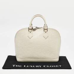 Pre Owned Louis Vuitton Ivorie Epi Leather Alma PM Bag
