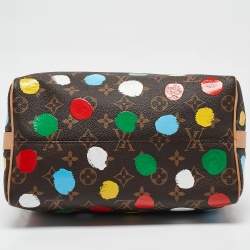 Pre Owned Louis Vuitton x Yayoi Kusama Monogram Dots Canvas Speedy Bandouliere 25 Bag