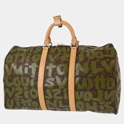 Louis Vuitton Khaki Monogram Graffiti Keepall 50 Duffle bag
