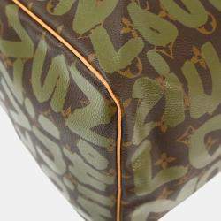 Louis Vuitton Khaki Monogram Graffiti Keepall 50 Duffle bag