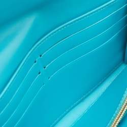 Louis Vuitton Bleu Lagon Monogram Vernis Sarah Wallet
