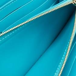 Louis Vuitton Bleu Lagon Monogram Vernis Sarah Wallet