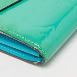 Louis Vuitton Bleu Lagon Monogram Vernis Sarah Wallet