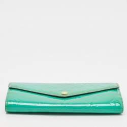 Louis Vuitton Bleu Lagon Monogram Vernis Sarah Wallet