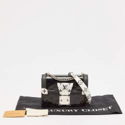 Pre Owned Louis Vuitton Black/White Vernis and Monogram Wynwood PM Bag