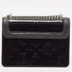 Pre Owned Louis Vuitton Black/White Vernis and Monogram Wynwood PM Bag