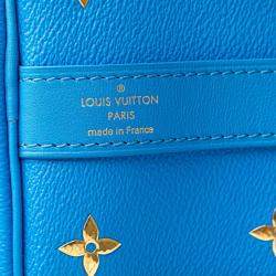 Louis Vuitton Blue Multicolor Pvc Leather Keepall Bandouliere 50 Boston Bag