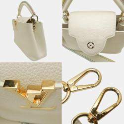 Pre Owned Louis Vuitton Snow Rainbow Taurillon Capucines Bb Handbag