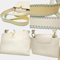 Pre Owned Louis Vuitton Snow Rainbow Taurillon Capucines Bb Handbag